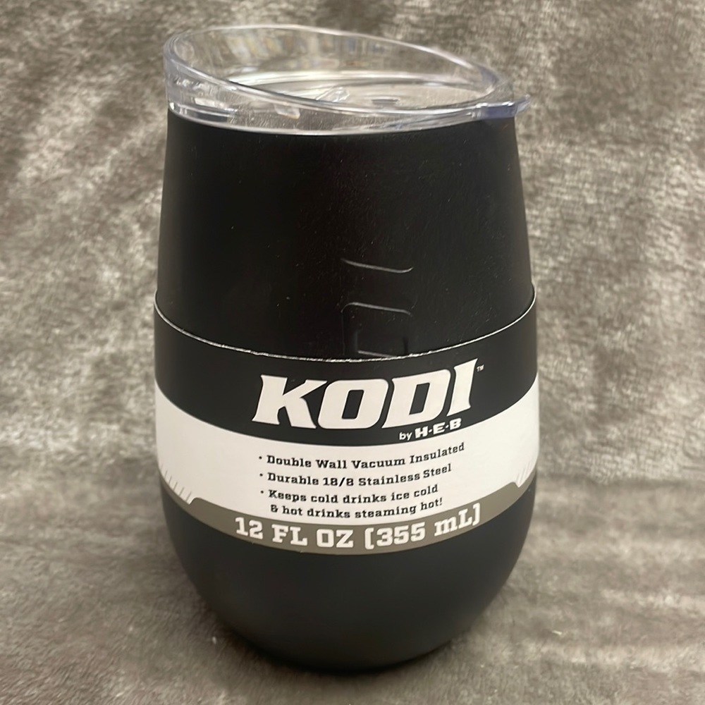 KODI 12 Ounce double wall vacuum insulate  Stainless Steel Tumbler ~ Black Matte